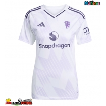Camisa de Futebol Manchester United Manuel Ugarte #25 Equipamento Secundário Mulheres 2025-26 Manga Curta